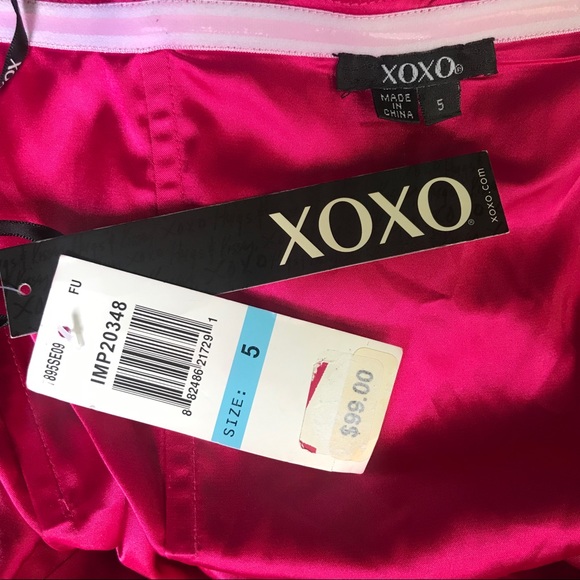 Xoxo Hot Pink Strapless Dress Size 5 - Picture 5 of 7